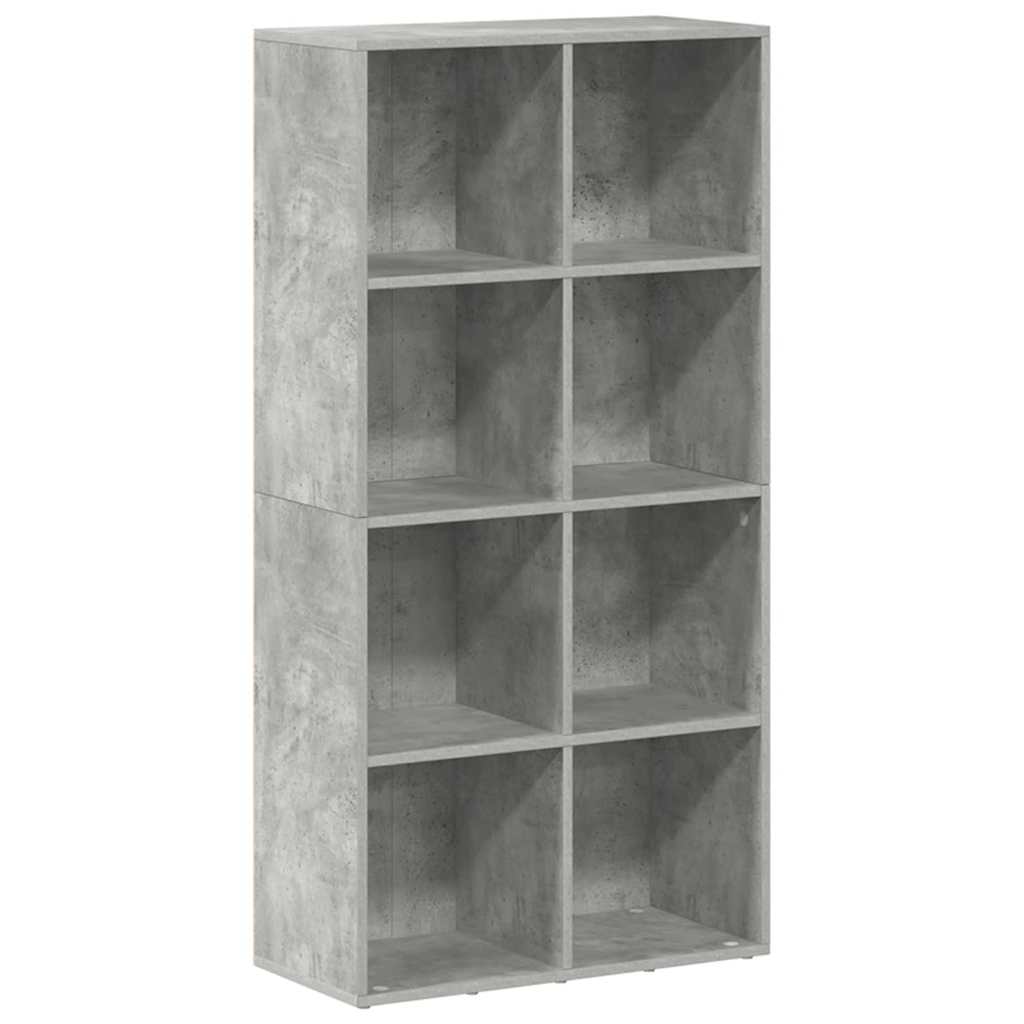 Vidaxl boekenkast dressoir 66x30x130 cm bewerkt hout betongrijs