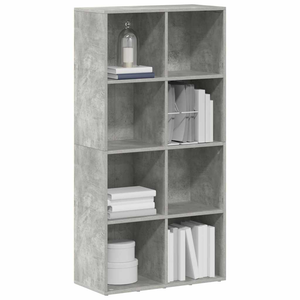 Vidaxl boekenkast dressoir 66x30x130 cm bewerkt hout betongrijs