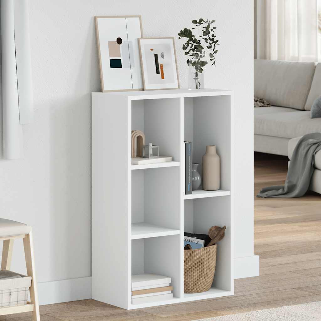 Vidaxl boekenkast dressoir 50x25x80 cm bewerkt hout wit