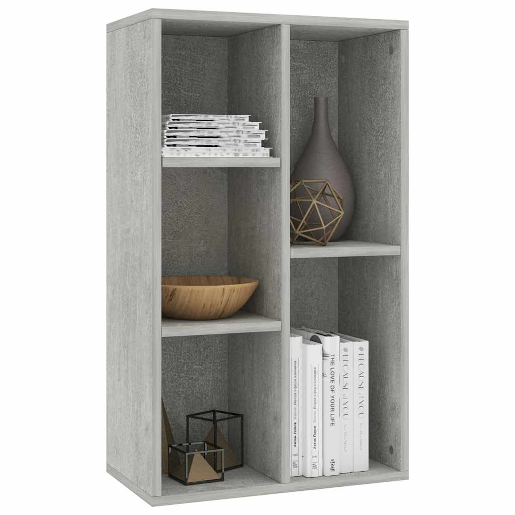 Vidaxl boekenkast dressoir 50x25x80 cm bewerkt hout betongrijs