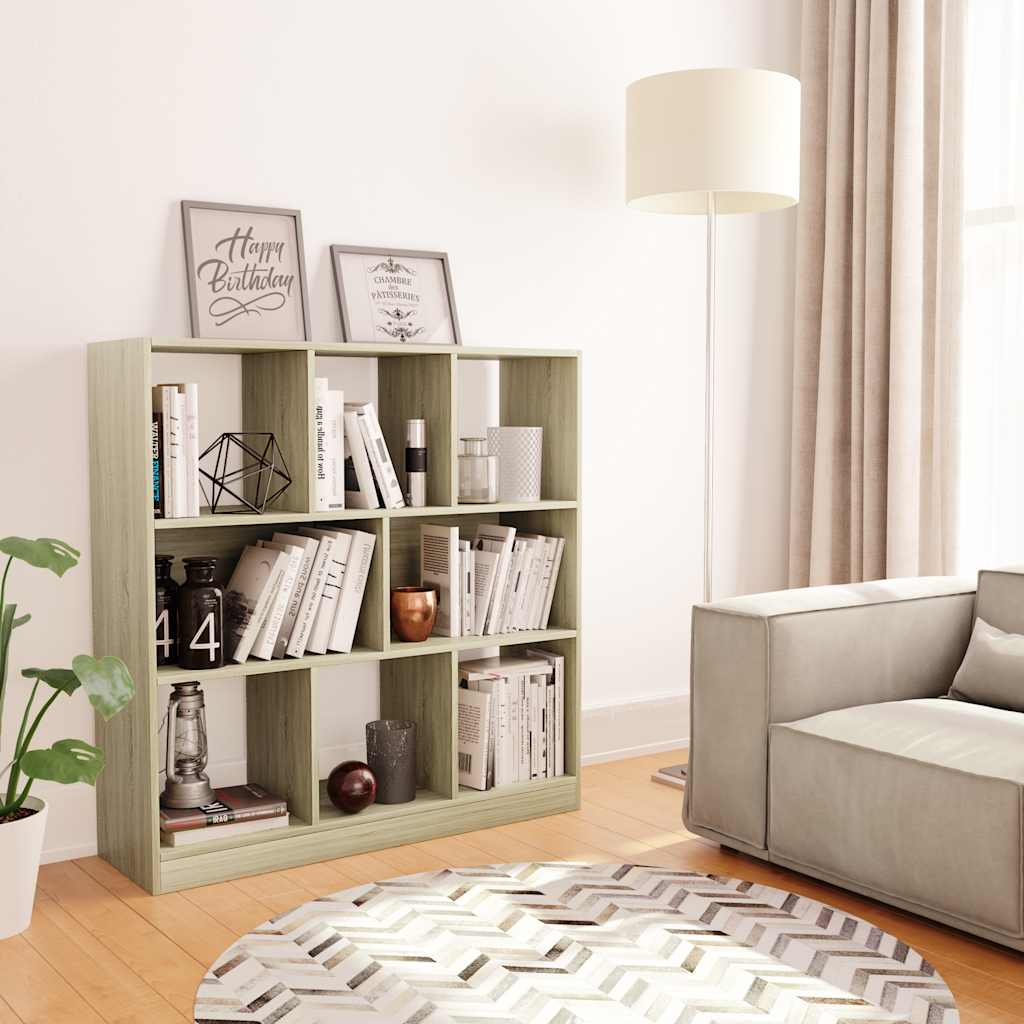 Vidaxl boekenkast 97,5x29,5x100 cm bewerkt hout sonoma eikenkleurig