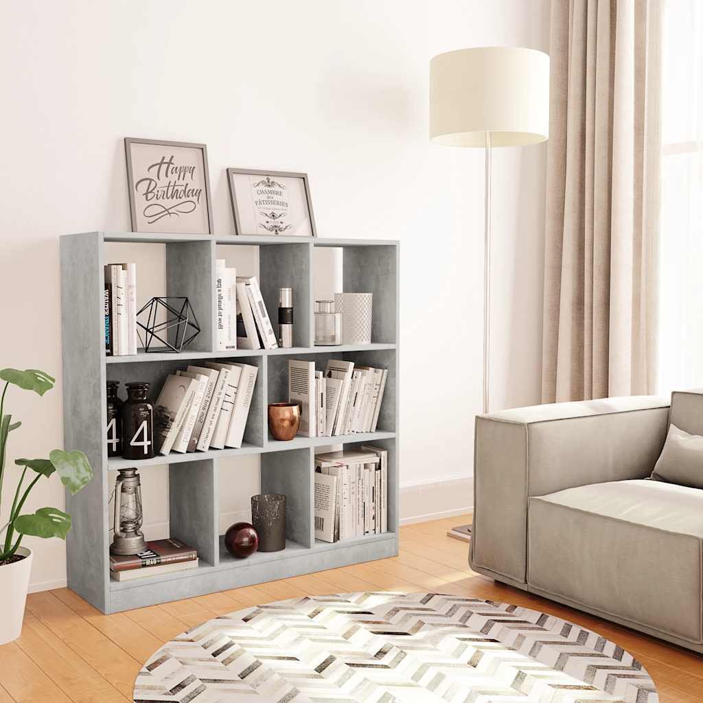 Vidaxl boekenkast 97,5x29,5x100 cm bewerkt hout betongrijs