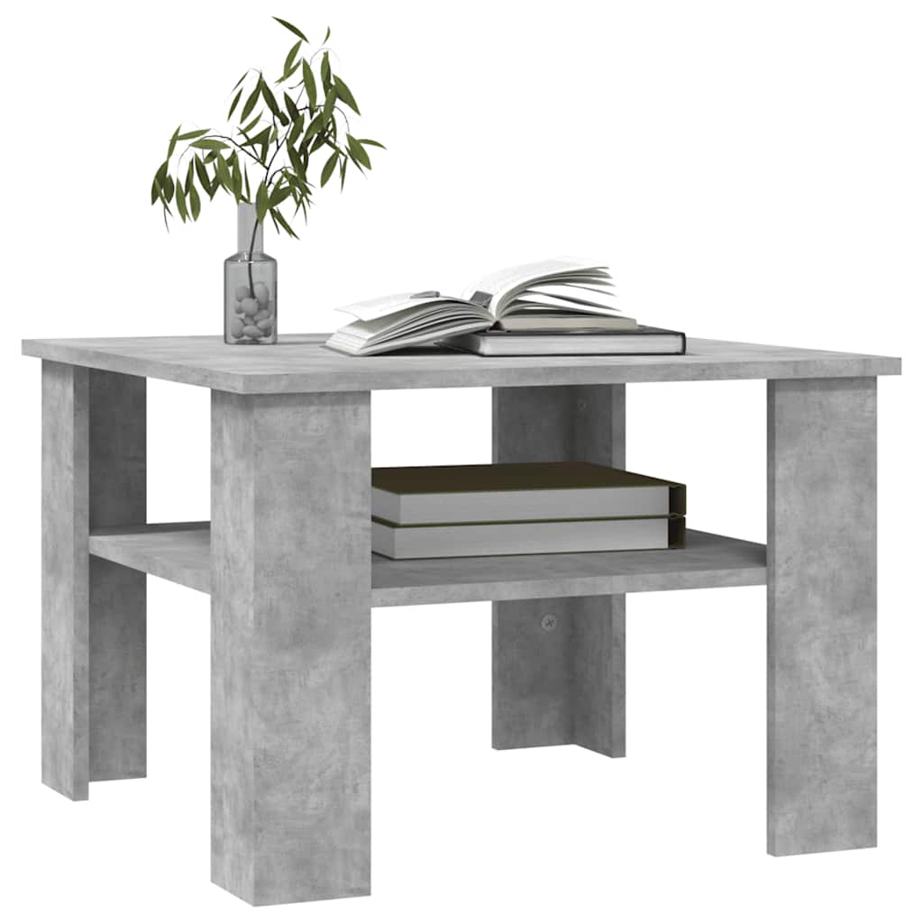 Vidaxl salontafel 60x60x42 cm bewerkt hout betongrijs