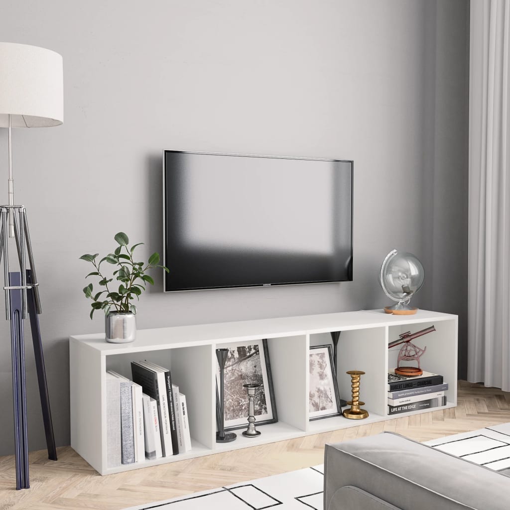 Vidaxl boekenkast tv-meubel 143x30x36 cm wit