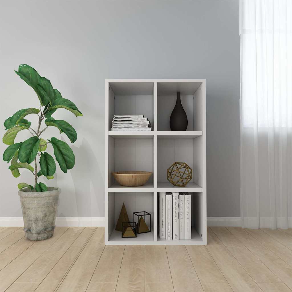 Vidaxl boekenkast dressoir 66x30x98 cm bewerkt hout wit