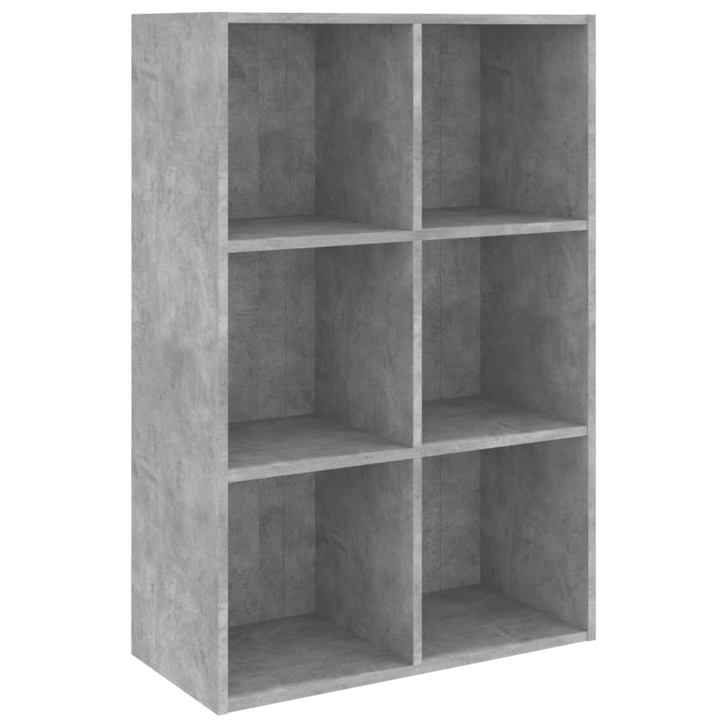 Vidaxl boekenkast dressoir 66x30x98 cm bewerkt hout betongrijs