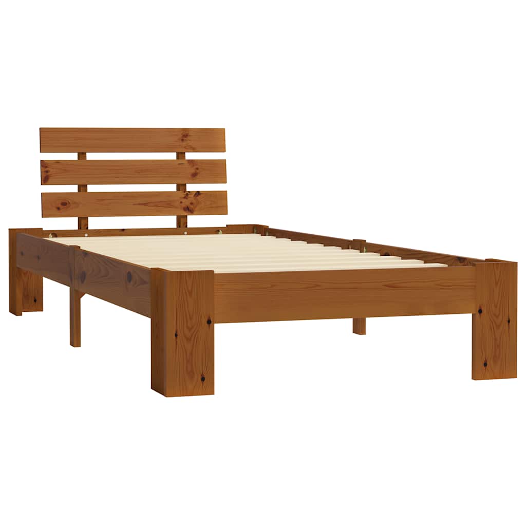 Vidaxl bedframe massief grenenhout honingbruin 100x200 cm