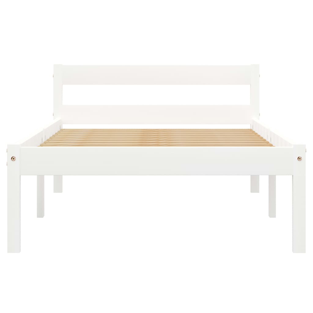 Vidaxl bedframe massief grenenhout wit 90x200 cm