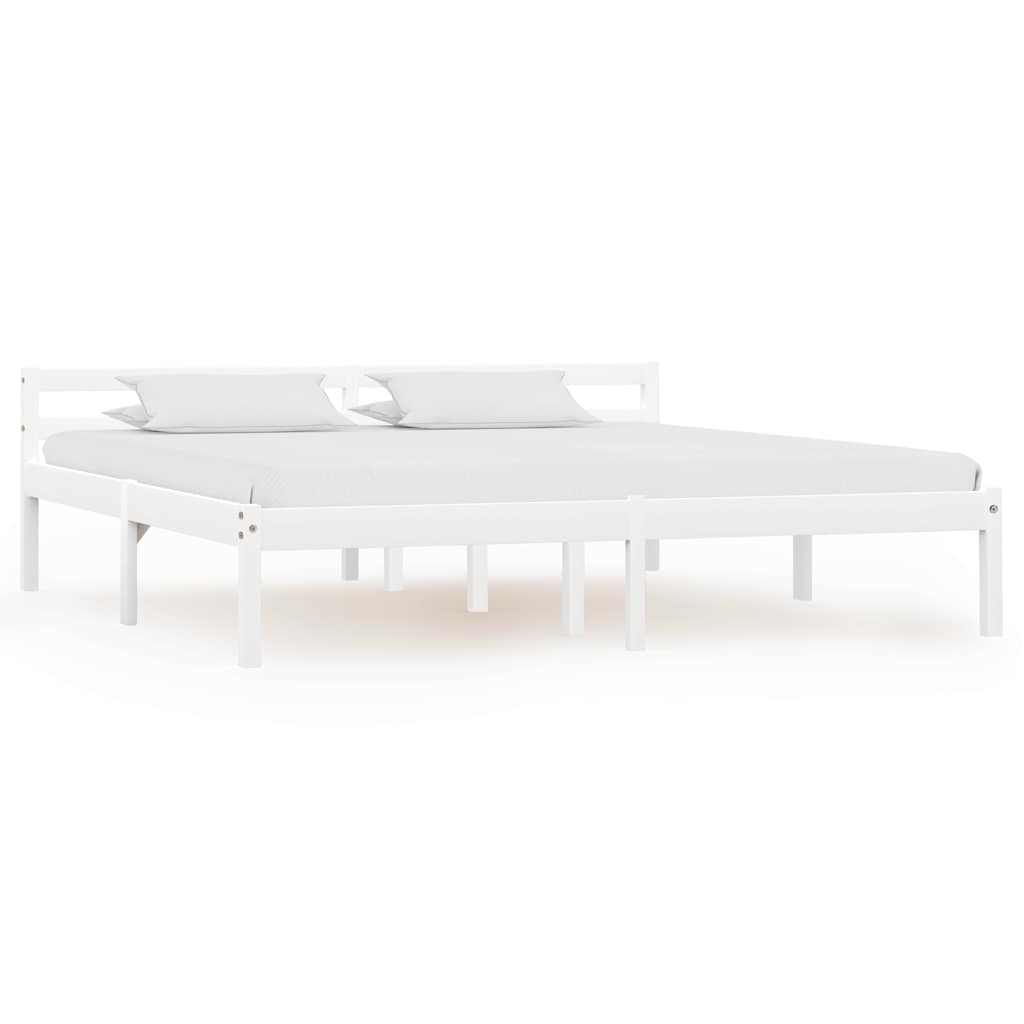 Vidaxl bedframe massief grenenhout wit 180x200 cm