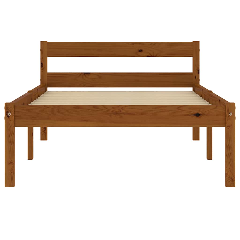 Vidaxl bedframe massief grenenhout honingbruin 100x200 cm