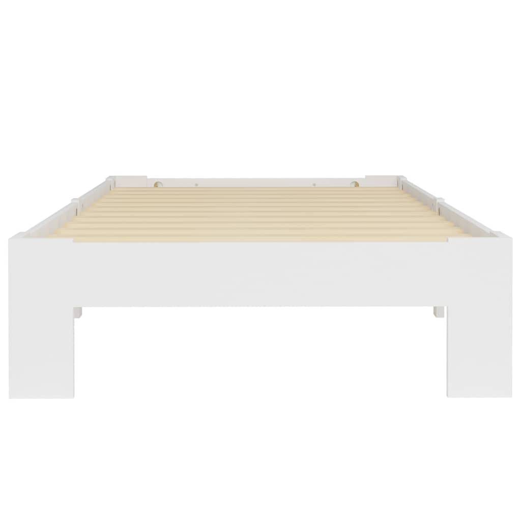 Vidaxl bedframe massief grenenhout wit 90x200 cm