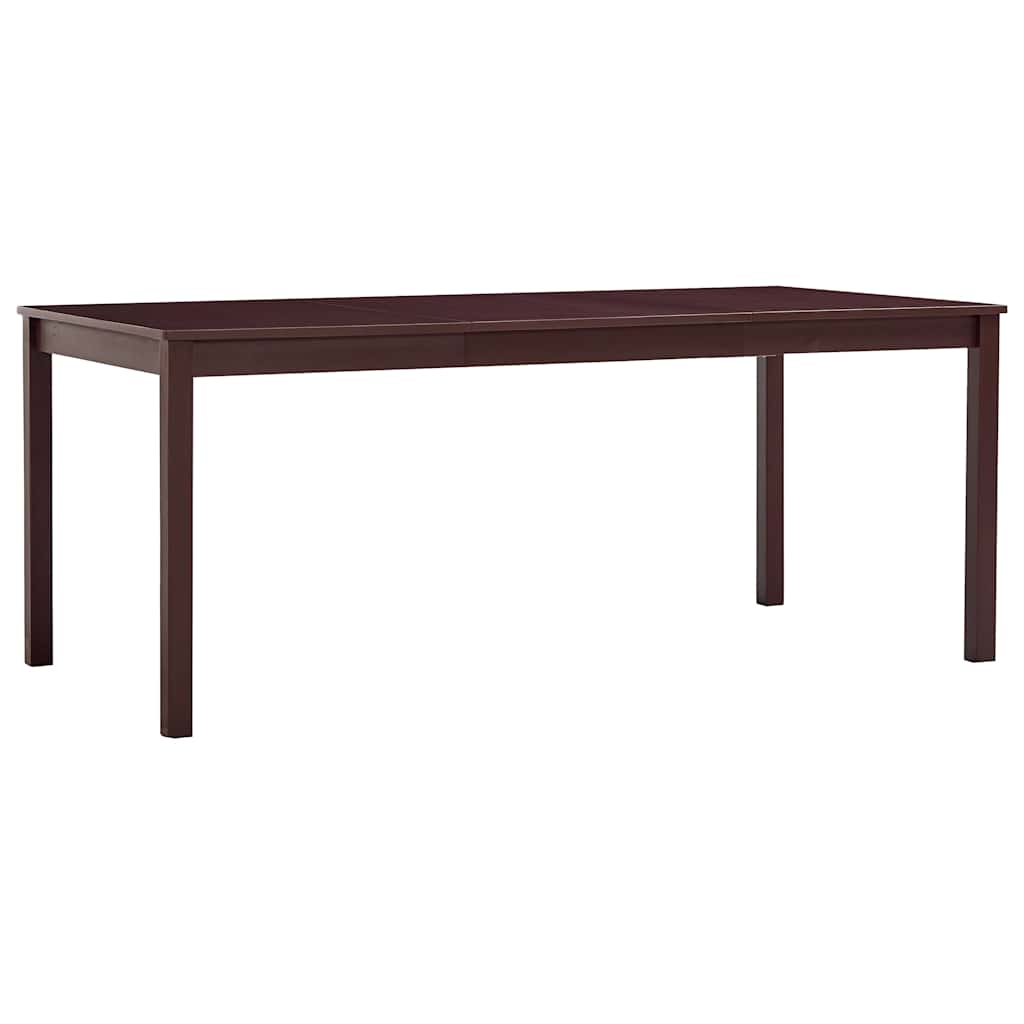 Vidaxl eettafel 180x90x73 cm grenenhout donkerbruin