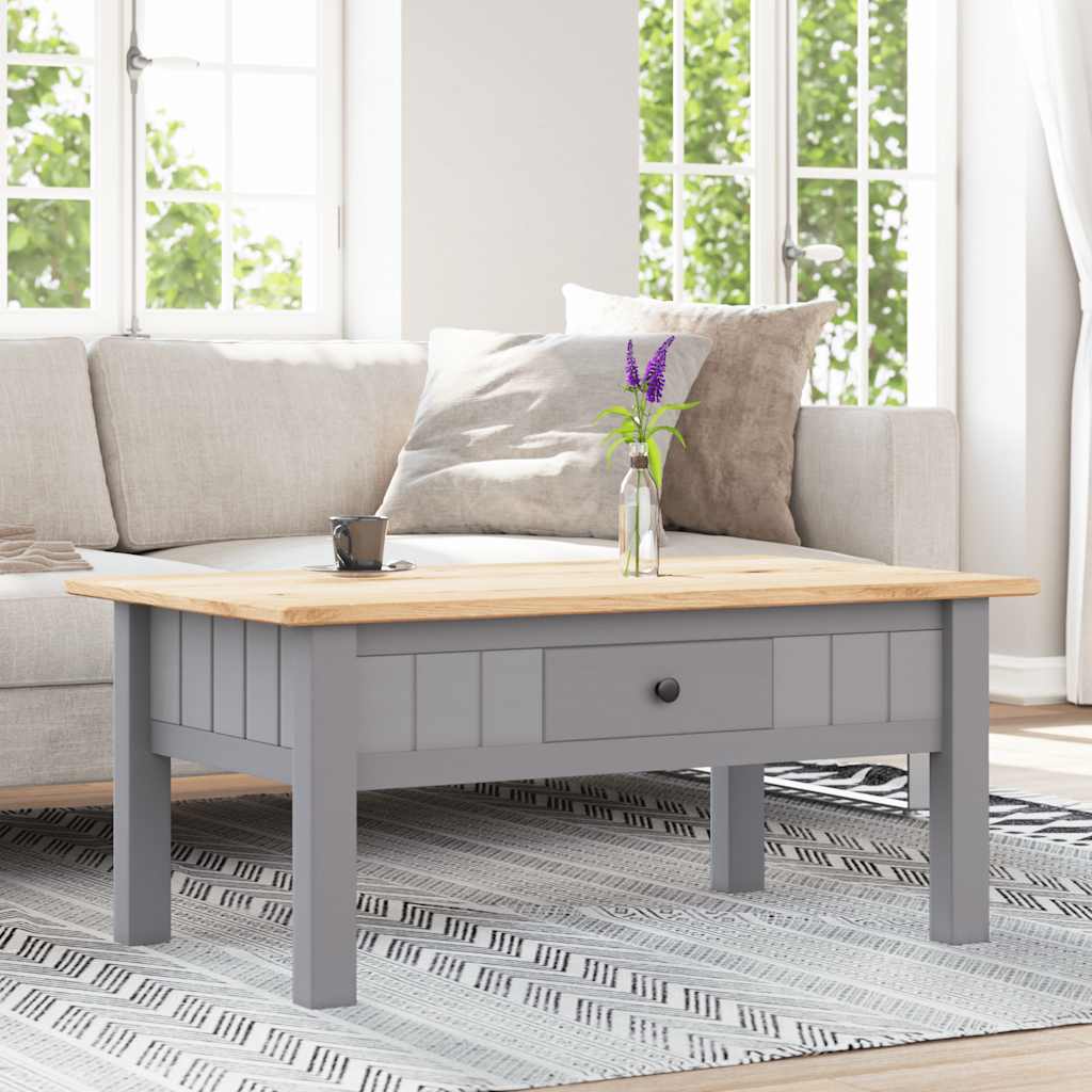 Vidaxl salontafel panama range 100x60x43,5 cm massief grenenhout grijs