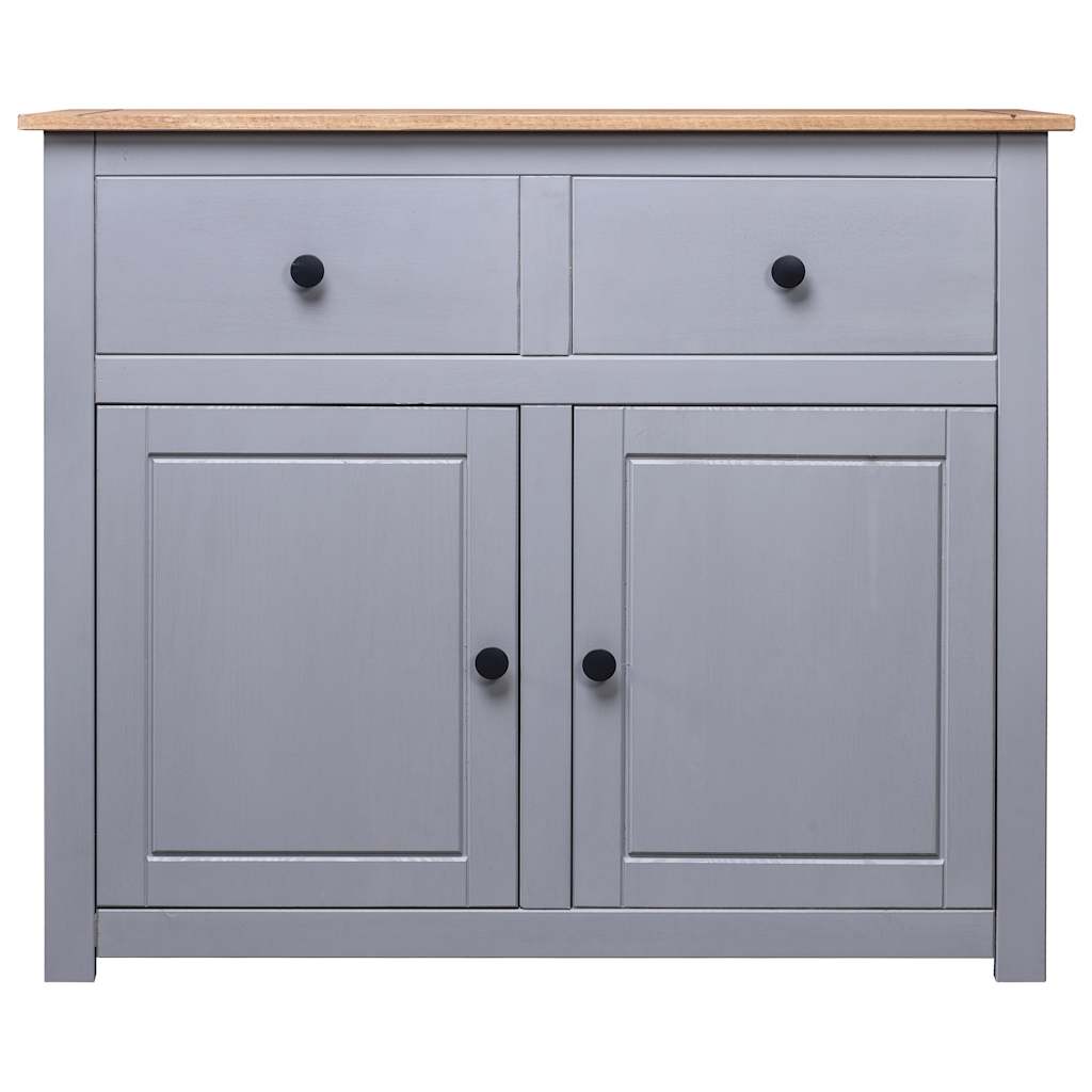 Vidaxl dressoir panama range 93x40x80 cm massief grenenhout grijs