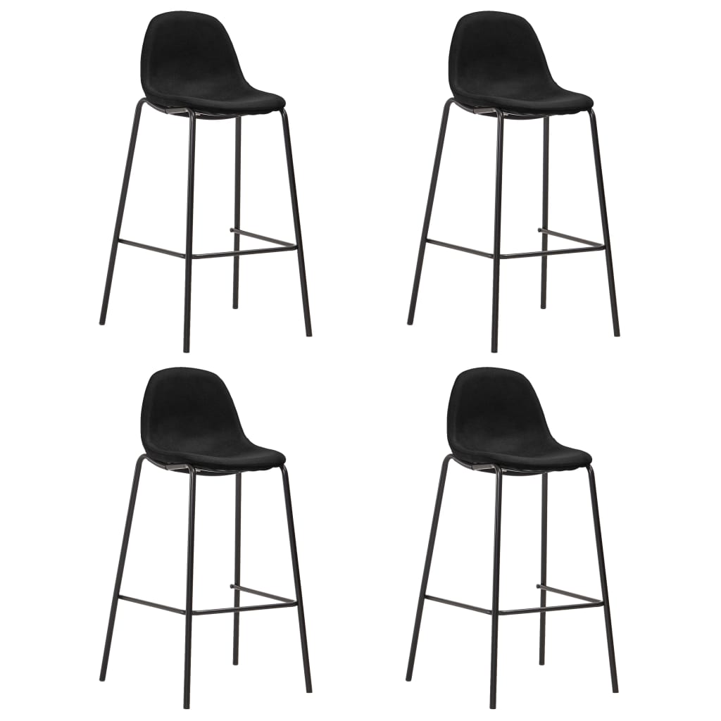 Vidaxl barstoelen 4 st stof zwart