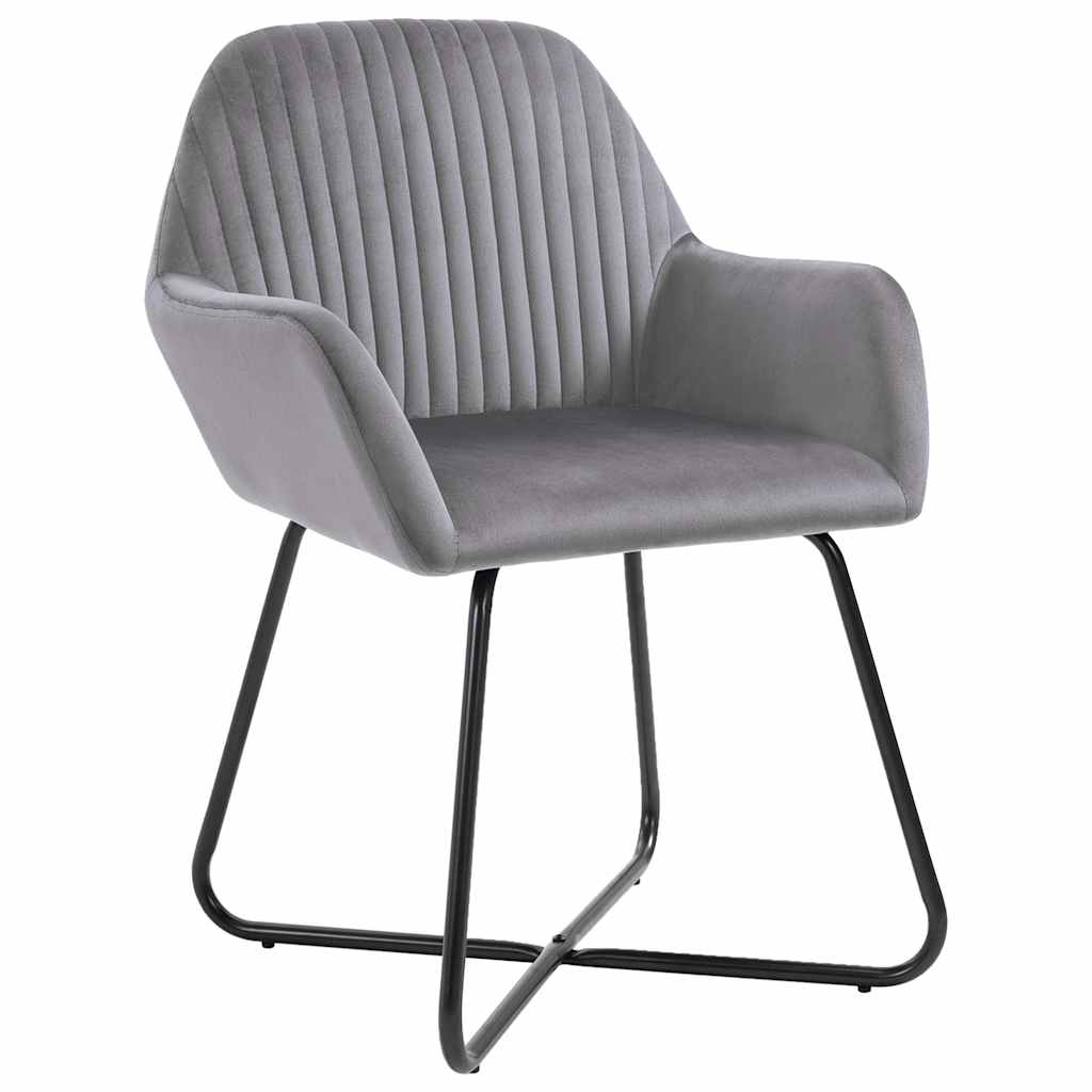 Vidaxl eetkamerstoelen 4 st fluweel grijs