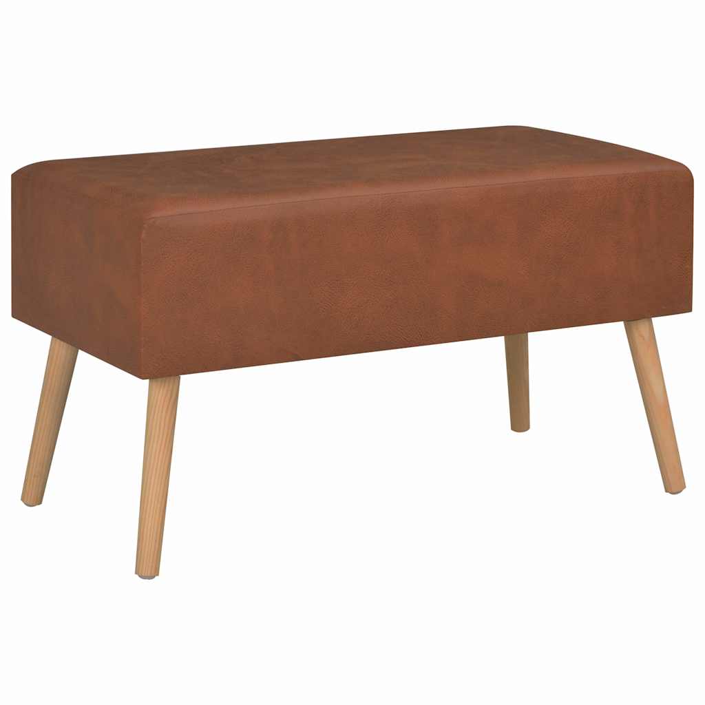 Vidaxl bank met lades 80 cm kunstleer bruin