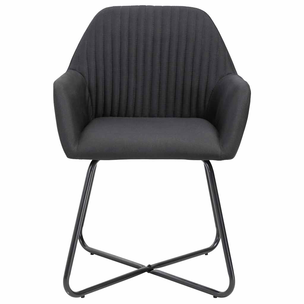 Vidaxl eetkamerstoelen 4 st stof zwart