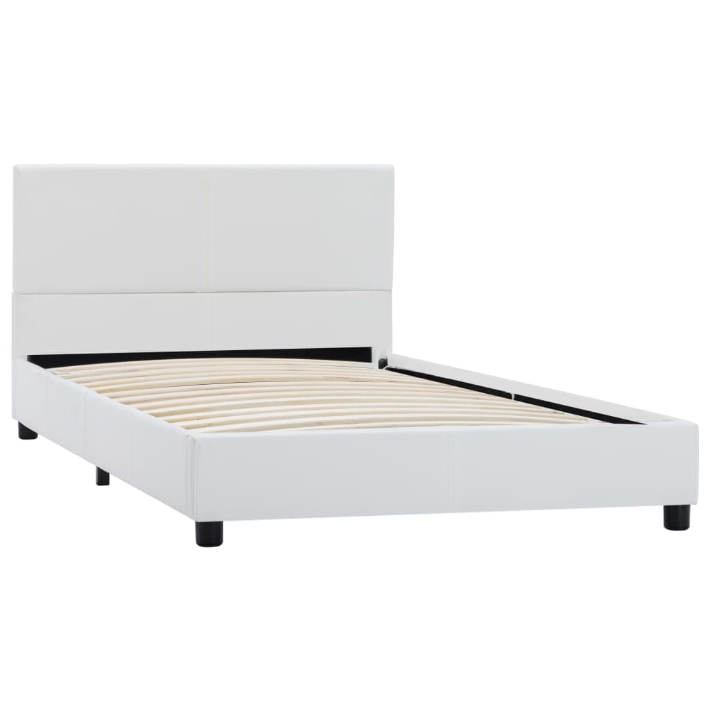 Vidaxl bedframe kunstleer wit 90x200 cm