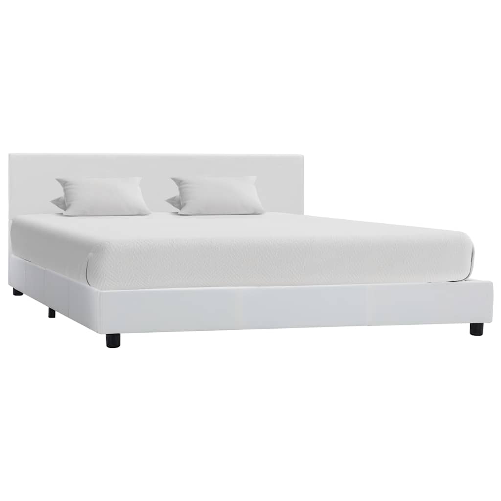 Vidaxl bedframe kunstleer wit 120x200 cm