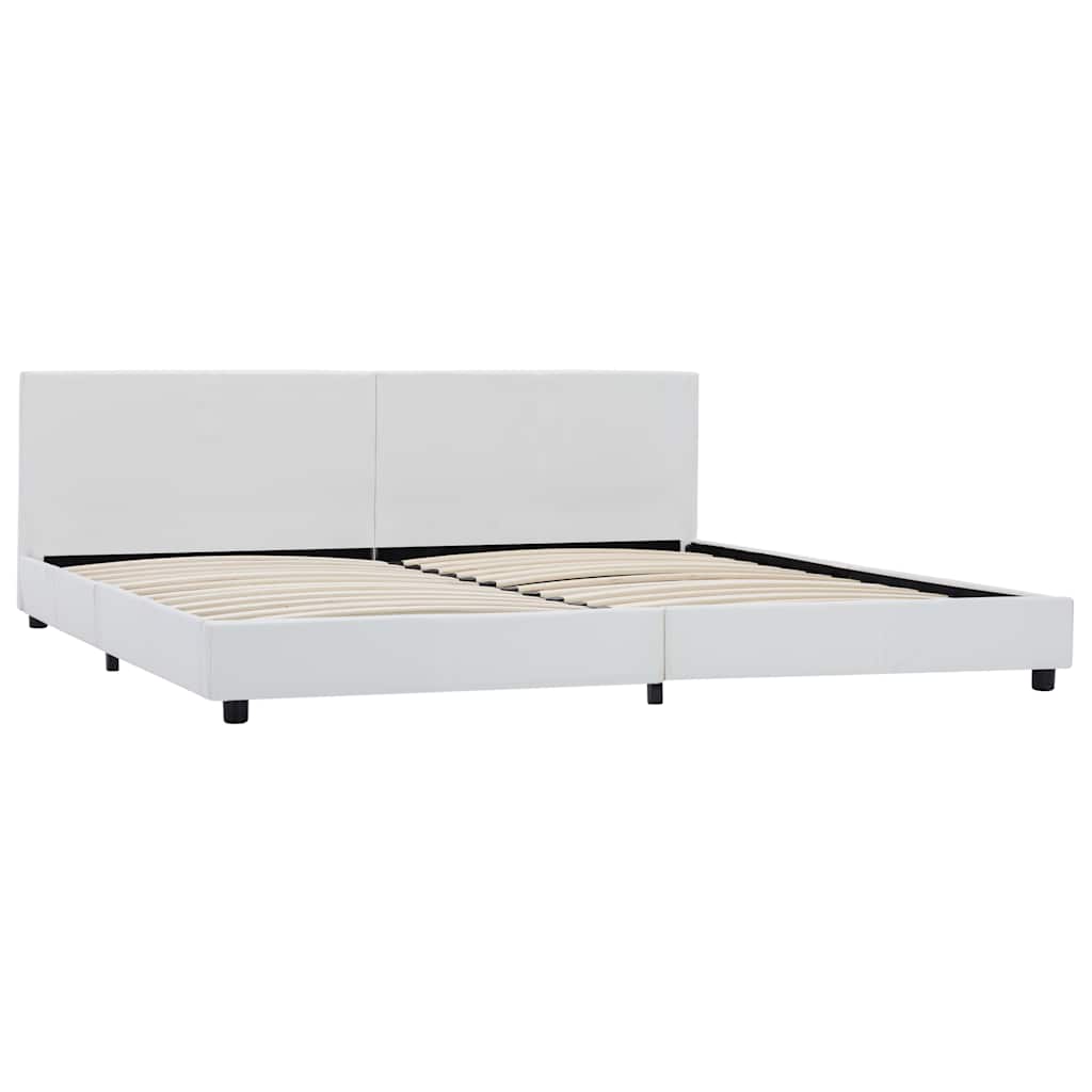 Vidaxl bedframe kunstleer wit 180x200 cm