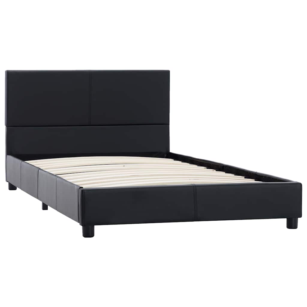 Vidaxl bedframe kunstleer zwart 100x200 cm