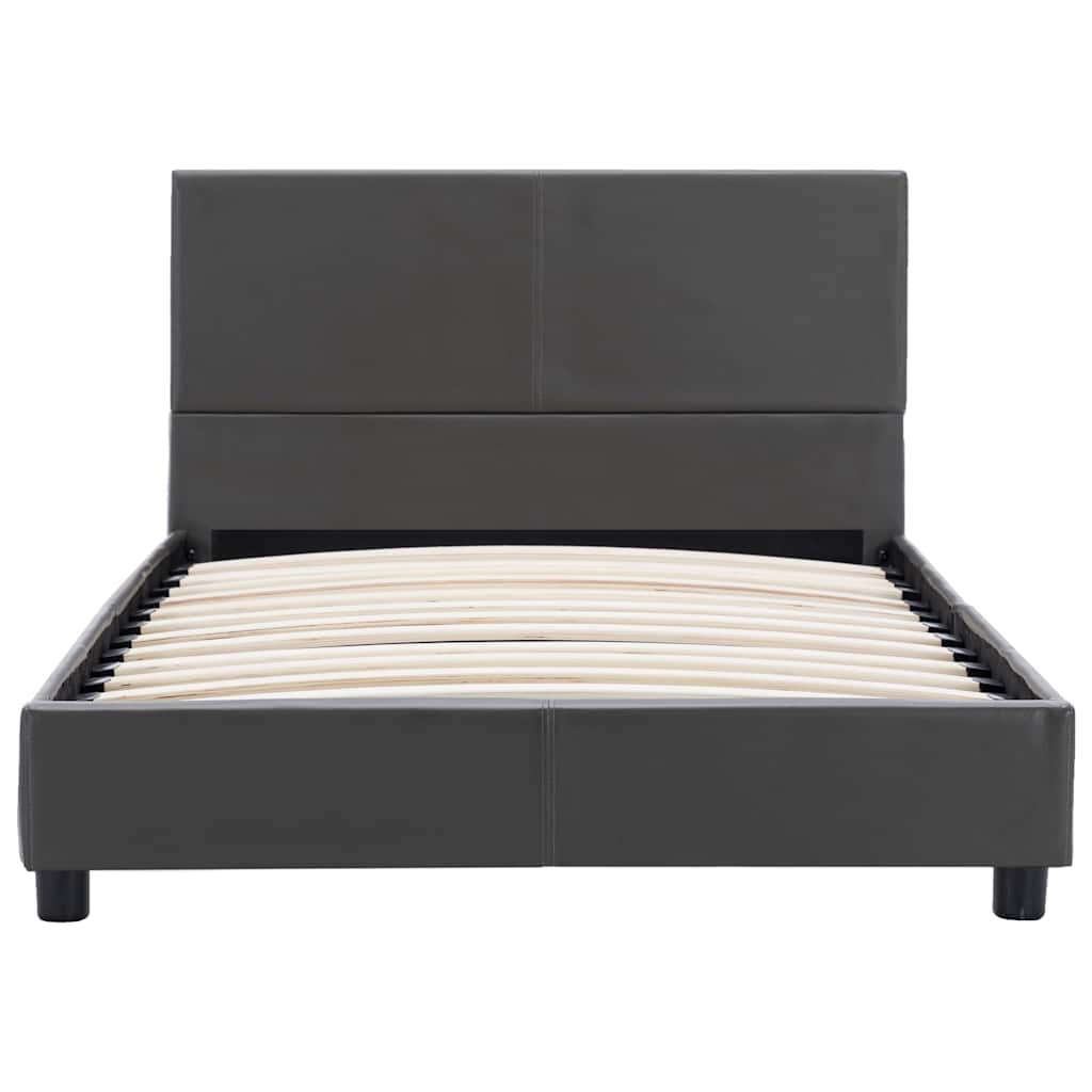 Vidaxl bedframe kunstleer grijs 90x200 cm