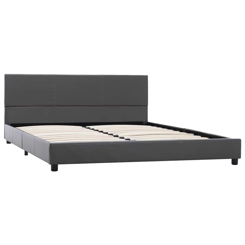Vidaxl bedframe kunstleer grijs 160x200 cm