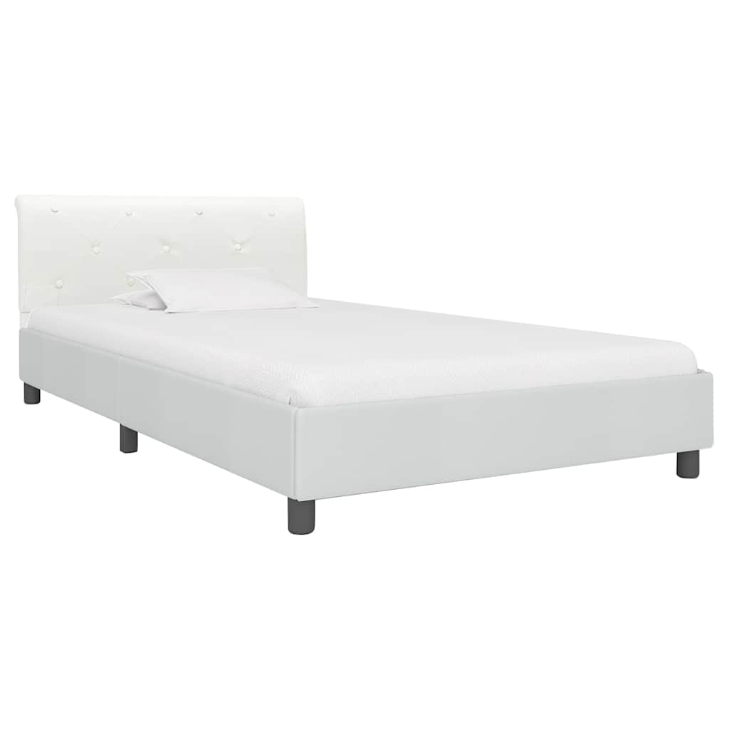 Vidaxl bedframe kunstleer wit 100x200 cm