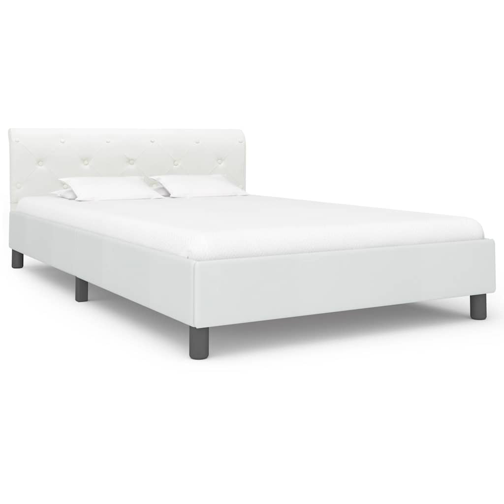 Vidaxl bedframe kunstleer wit 120x200 cm