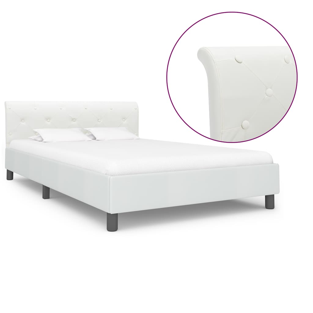 Vidaxl bedframe kunstleer wit 140x200 cm