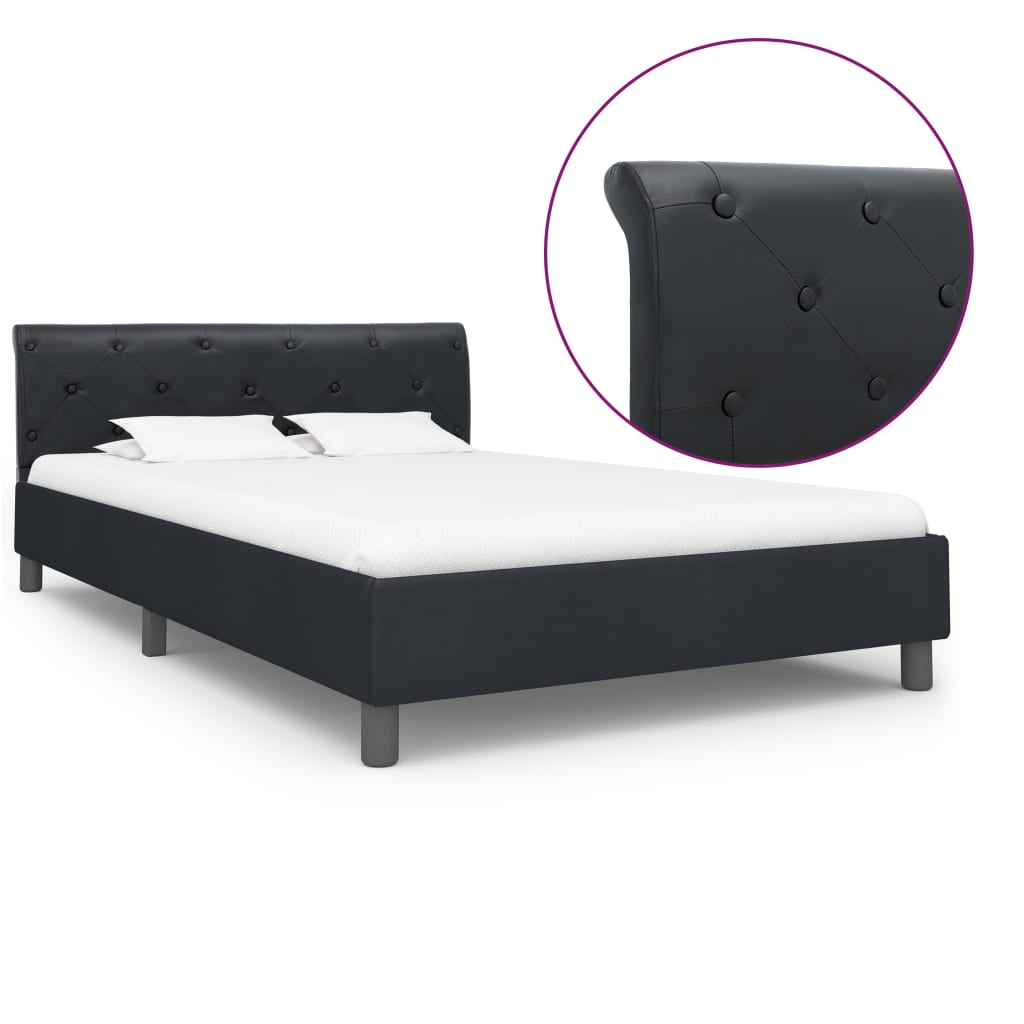 Vidaxl bedframe kunstleer zwart 140x200 cm