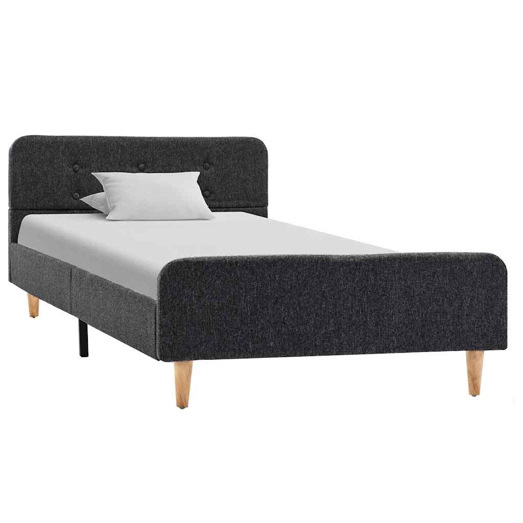 Vidaxl bedframe jute donkergrijs 90x200 cm