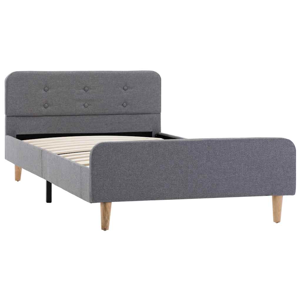 Vidaxl bedframe stof lichtgrijs 100x200 cm
