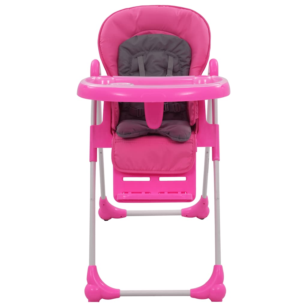 Vidaxl kinderstoel hoog roze en grijs