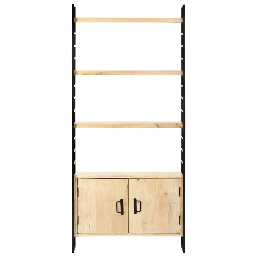 Vidaxl boekenkast met 4 schappen 80x30x180 cm massief mangohout