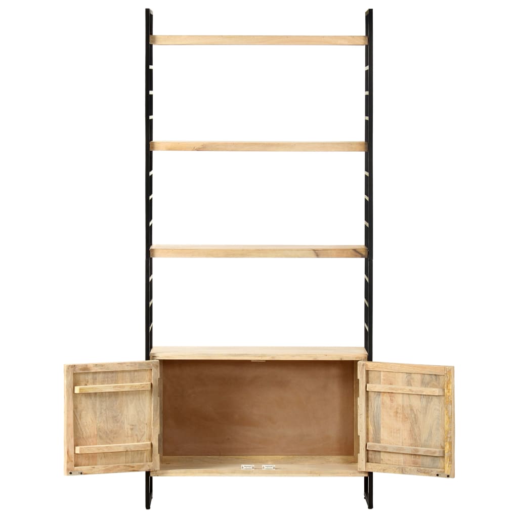 Vidaxl boekenkast met 4 schappen 80x30x180 cm massief mangohout
