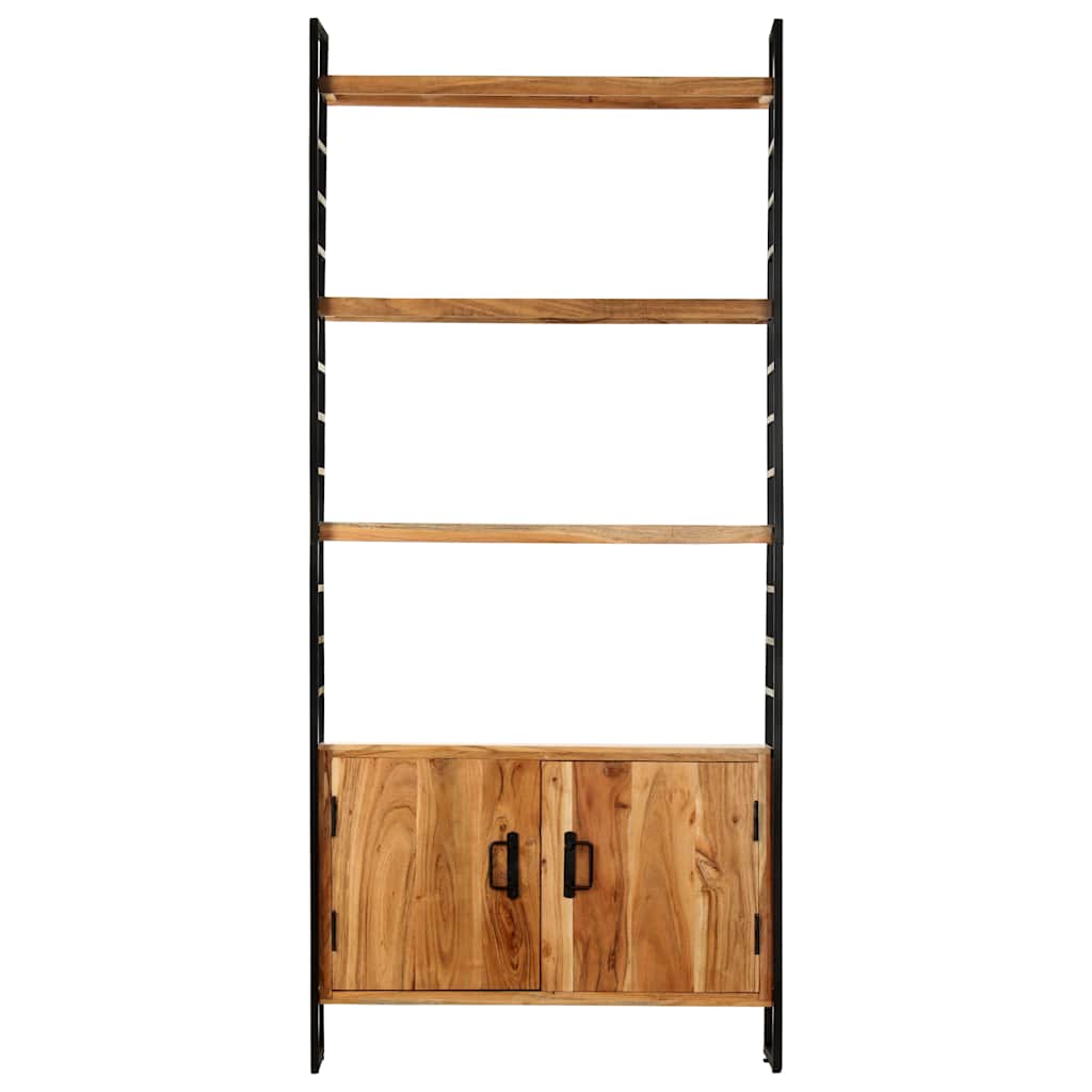 Vidaxl boekenkast met 4 schappen 80x30x180 cm ruw mangohout