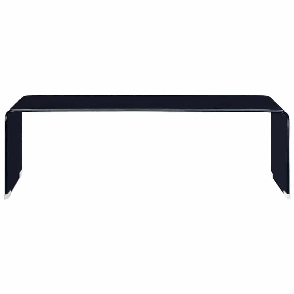 Vidaxl salontafel 98x45x31 cm gehard glas zwart