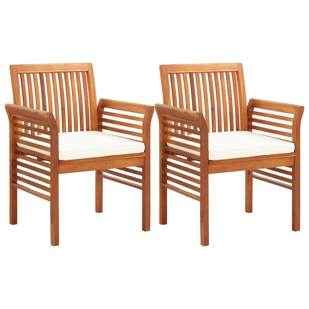 Vidaxl tuinstoelen 2 st met kussens massief acaciahout