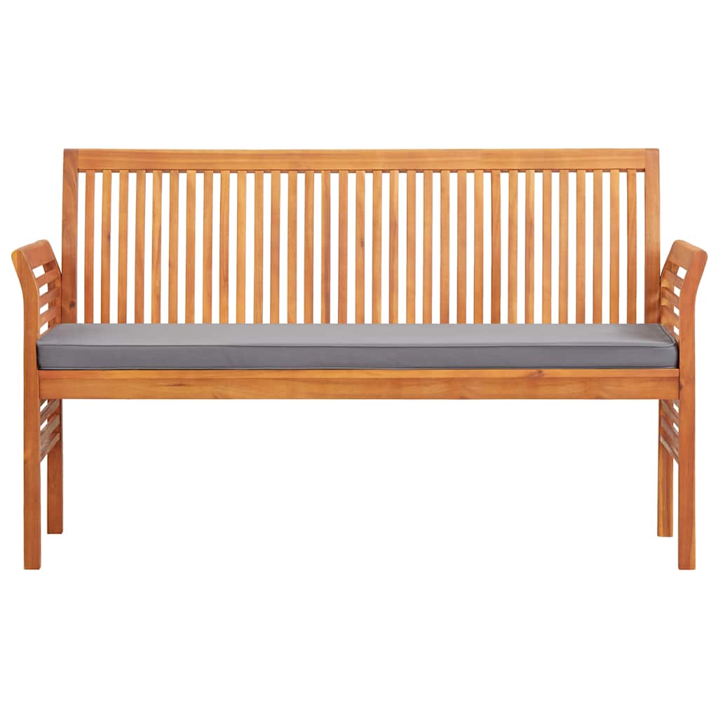 Vidaxl tuinbank 3-zits met kussen 150 cm massief acaciahout
