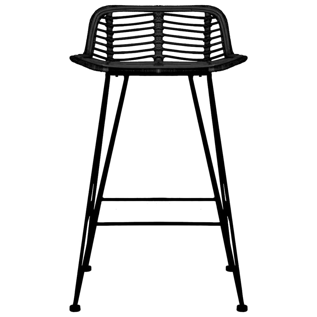 Vidaxl barstoelen 2 st rattan zwart
