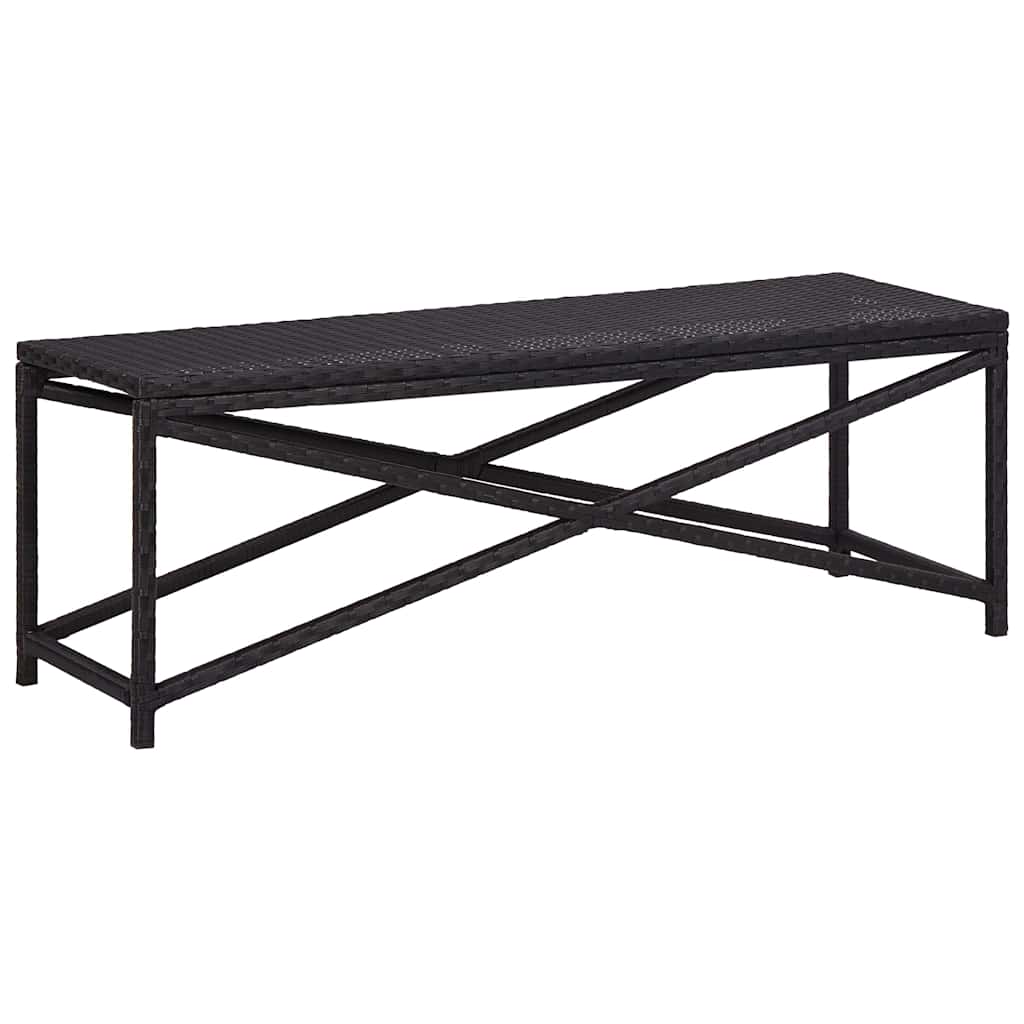 Vidaxl tuinbank 120 cm poly rattan zwart