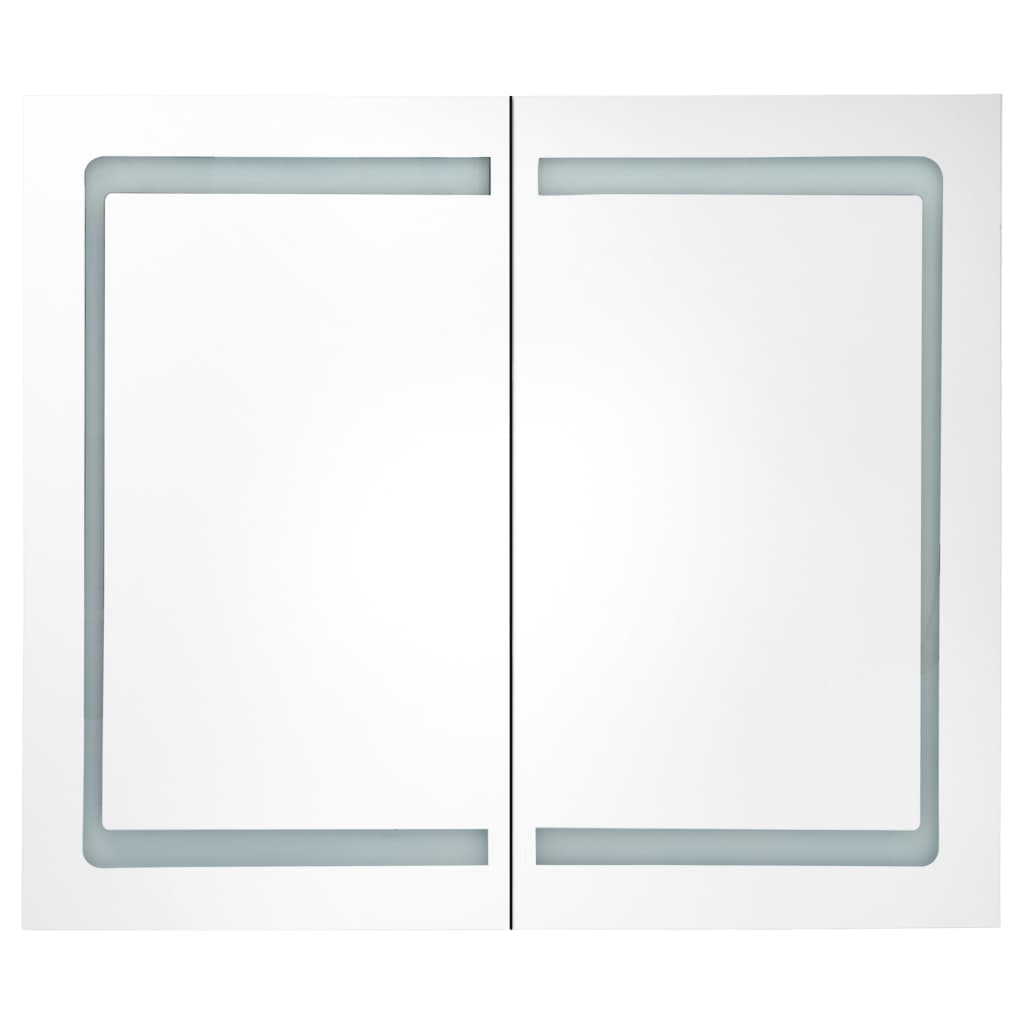 Vidaxl badkamerkast met spiegel en led 80x12,2x68 cm
