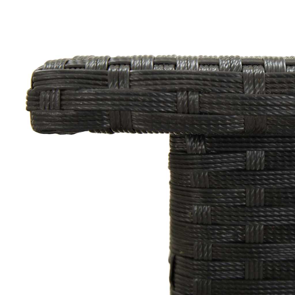 Vidaxl theetafel 50x50x47 cm poly rattan zwart