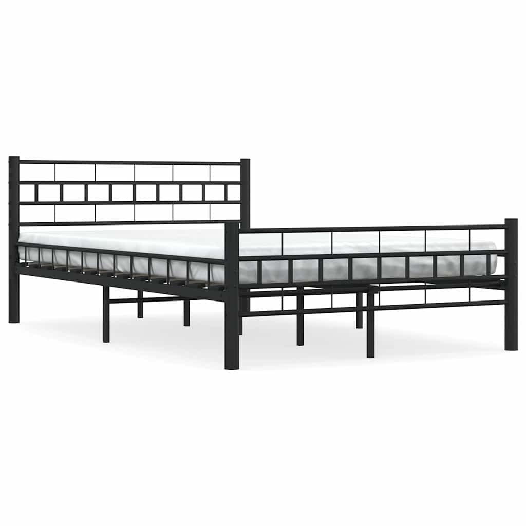 Vidaxl bedframe staal zwart 140x200 cm