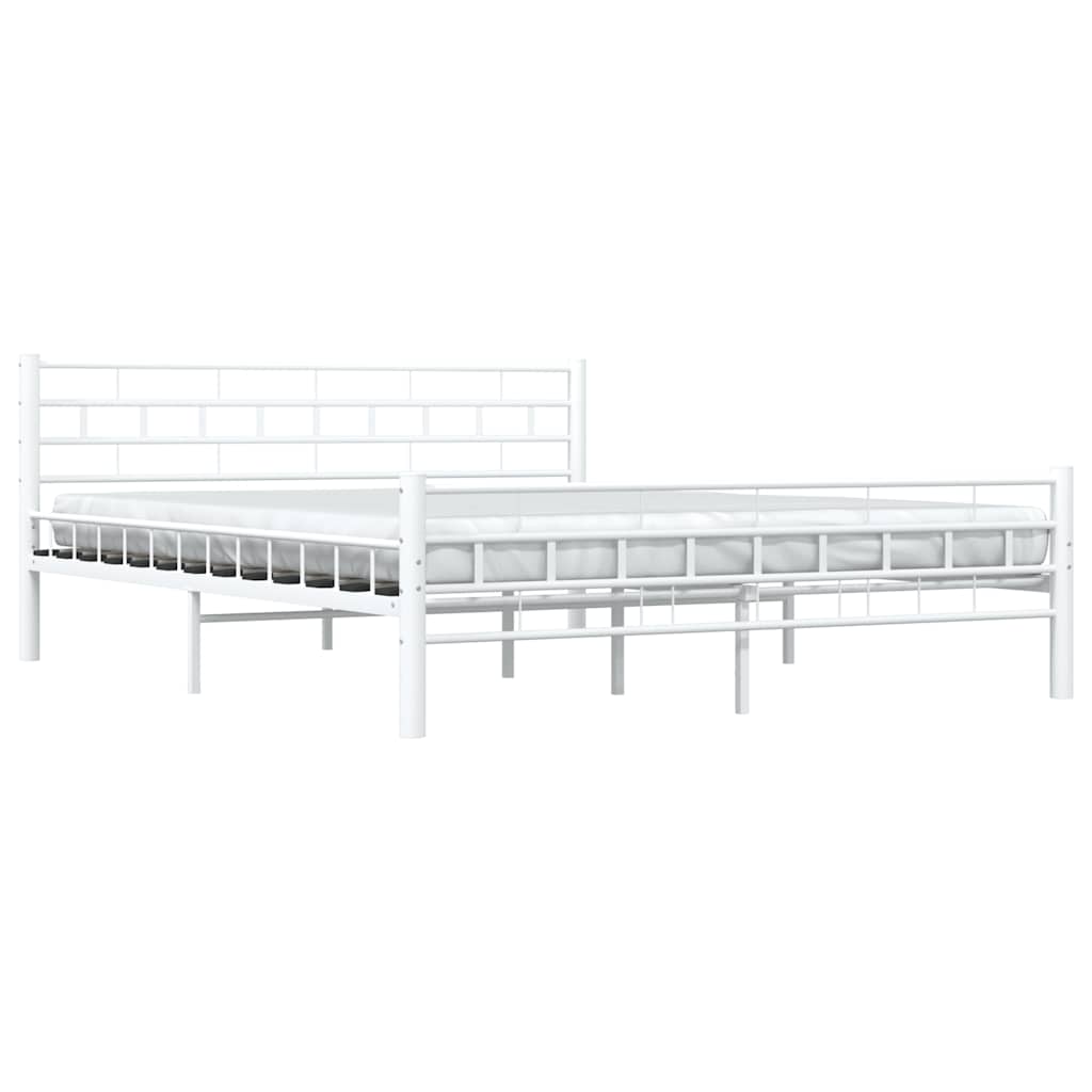 Vidaxl bedframe metaal wit 160x200 cm