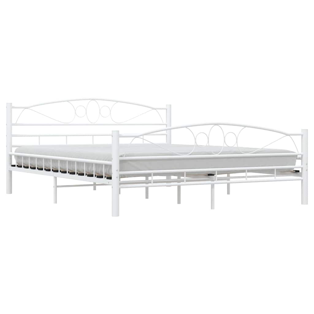 Vidaxl bedframe metaal wit 160x200 cm
