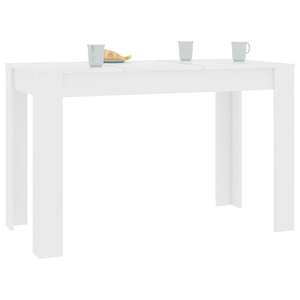 Vidaxl eettafel 120x60x76 cm bewerkt hout wit