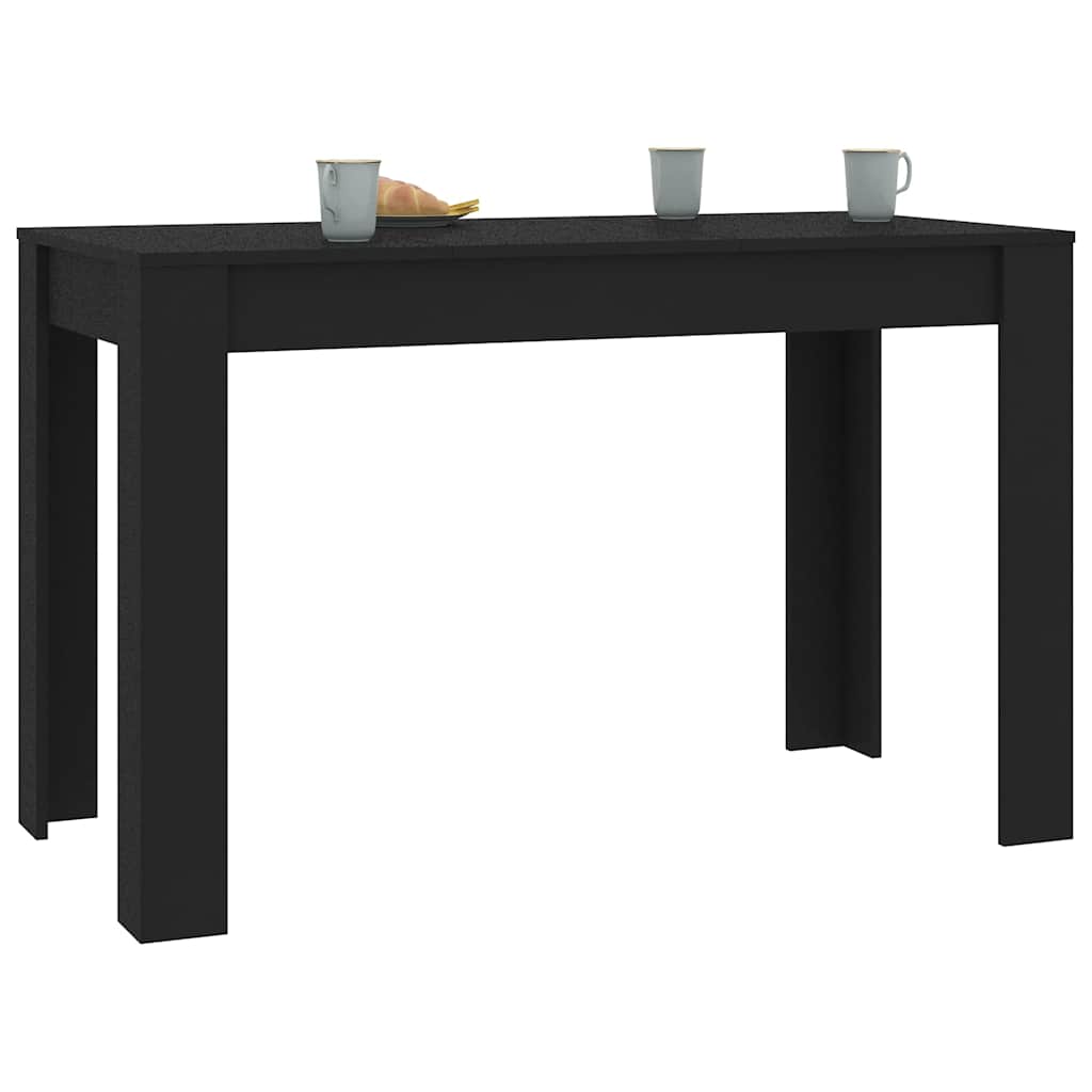 Vidaxl eettafel 120x60x76 cm bewerkt hout zwart